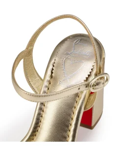 MISS JANE SANDAL 85MM NAPPA LAMINATA PLATINE