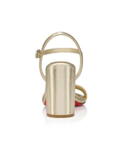 MISS JANE SANDAL 85MM NAPPA LAMINATA PLATINE
