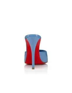 MISS Z MULE 100 LEATHER PATENT CERULEO PUMP