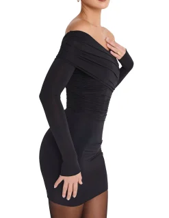 MISTRESS ROCKS LAYERED GLITTER MINI DRESS