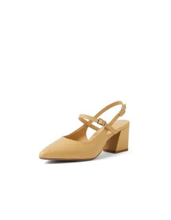 Mitkat Double Strap Slingback Block Heel Pumps