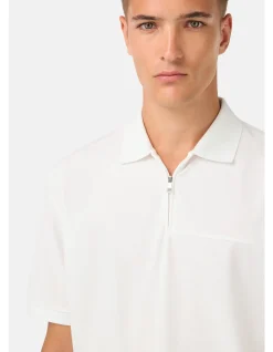 MODAL FIBER COTTON COOL JADE HALF ZIP POLO