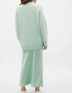 MOHAIR BLEND ROLL NECK KNIT