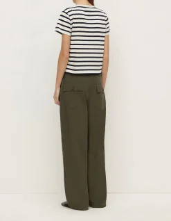 Mollie Stripe Short Sleeve Tee Navy Cream Stripe
