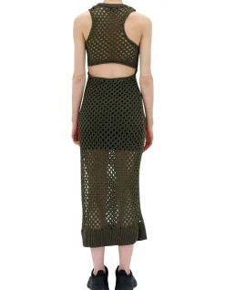 MORGAN CROCHET TANK MIDI DRESS
