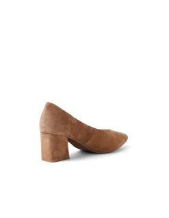 Mosko Suede Block Heel Pointed Pumps
