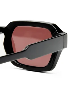 MOUNT LAWLEY BLACK RECTANGLE SUNGLASSES