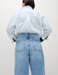 M&S Collection High Waisted Carrot Leg Ankle Jeans