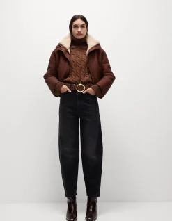 M&S Collection High Waisted Carrot Leg Ankle Jeans