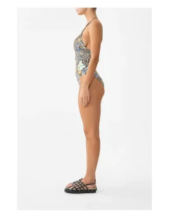 MULTI STRAP HALTER TRI ONE PIECE W TRIM