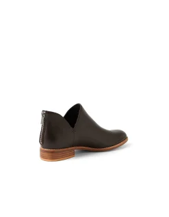 Nadio Cut Out Leather Flat Ankle Boots
