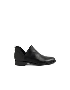 Nadio Rear Zip Low Heel Leather Ankle Boots