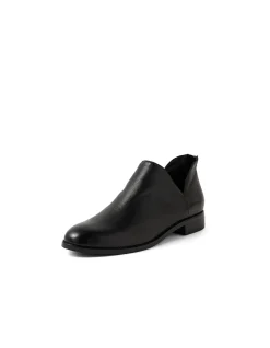 Nadio Rear Zip Low Heel Leather Ankle Boots