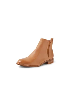 Nakta Low Heel Leather Ankle Boots