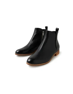 Nakta Low Heel Leather Ankle Boots
