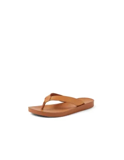 Nashi Contoured Leather Thong Sandals