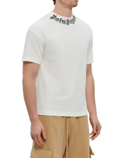 Neck Logo T-shirt with Gothic Letters