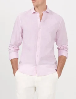 NEVERTUCK PRE LONG SLEEVE LINEN BLEND SHIRT