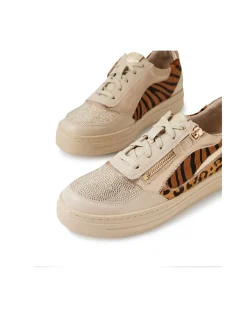 Nevyle Animal Panel Zip Detail Sneakers