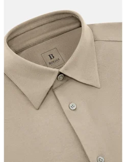 NEW YORK REG FIT COLLAR POLO COTTON SILK SHIRT