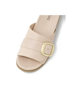 Newka Buckle Strap Leather Slides