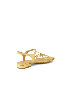 Niala Woven Strap Leather Sandals