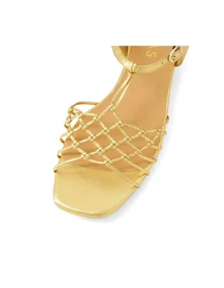 Niala Woven Strap Leather Sandals