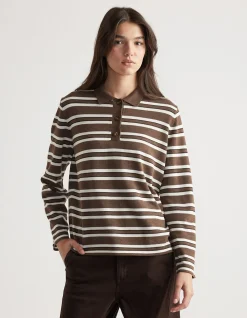 NIA LONG SLEEVE KNIT POLO