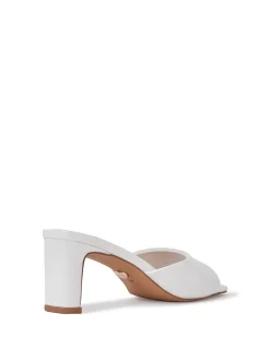 Nikita Optic White Leather Slim Heel Mule