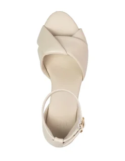 NILEY Vintage Ivory Leather Espadrille Wedge