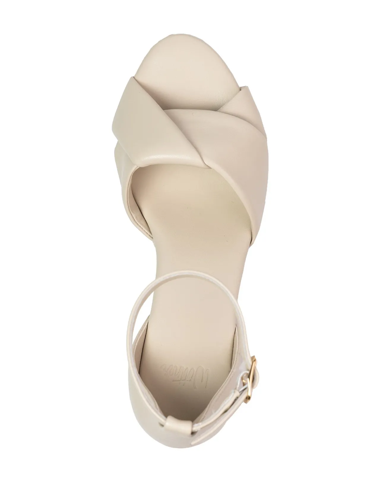 NILEY Vintage Ivory Leather Espadrille Wedge