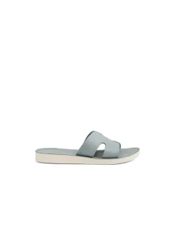 Nokker Leather Slip-On Flat Sandal