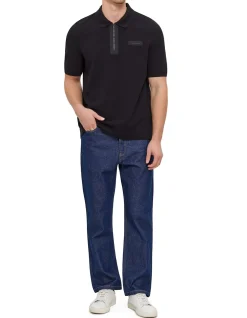 Nylon Pocket Organic Cotton Zip Polo Shirt