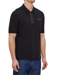 Nylon Pocket Organic Cotton Zip Polo Shirt
