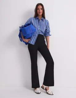 Nyra Pintuck Straight Kick Flare Jean