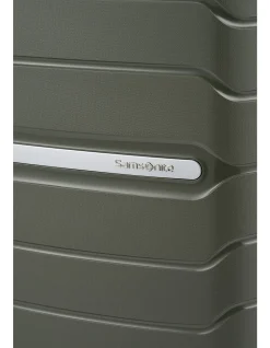 Oc2Lite 81cm Expandable Extra Large Suitcase Olive Green