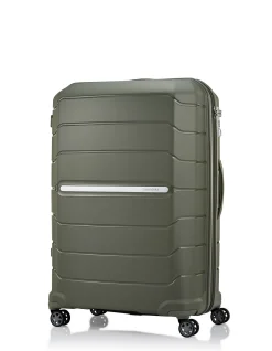 Oc2Lite 81cm Expandable Extra Large Suitcase Olive Green