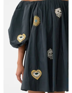 OFF SHOULDER PUFF DRESS
