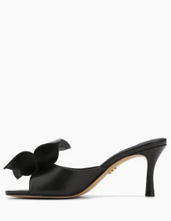 OLIVA Black Leather Mule