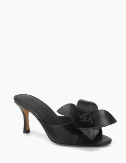 OLIVA Black Leather Mule