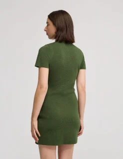 OLIVE KNITTED MINI DRESS