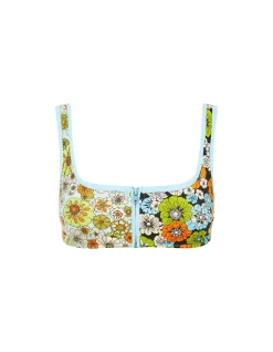 Orange Blossom Zip Scoop Top