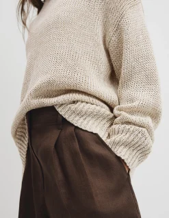 Organically Grown Cotton Tape Yarn Sweater