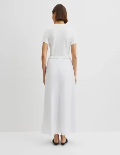 Organically Grown Linen Pull On Midi Skirt