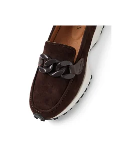 Orion Chain Detail Suede Loafers