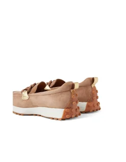 Orion Chain Trim Suede Loafers