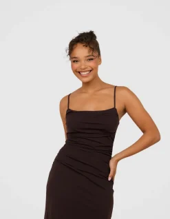 ORLANDO COWL NECK MESH GOWN