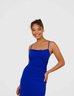 ORLANDO COWL NECK MESH GOWN