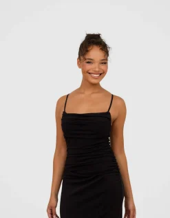 ORLANDO COWL NECK MESH GOWN