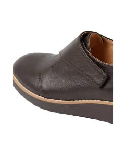 Oroz Hook And Loop Leather Flat Shoes
